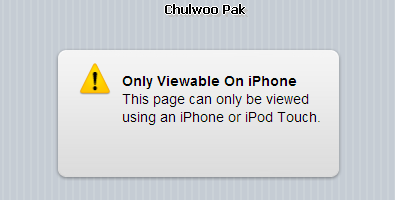 Only Viewable On iPhone