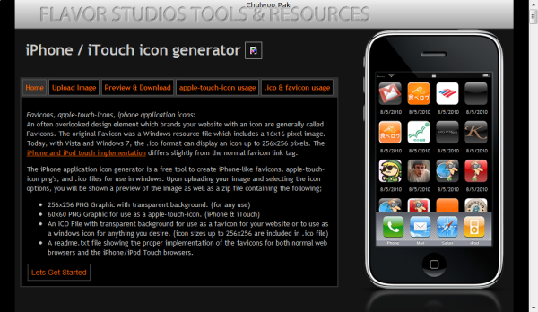 iPhone / iTouch icon generator