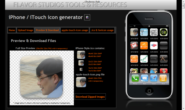 iPhone / iTouch icon generator