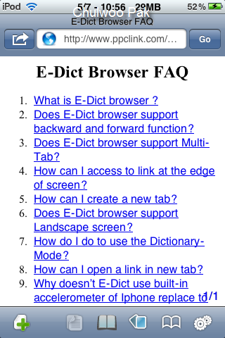 EDict Browser