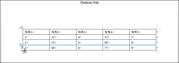 Word 2013 Table