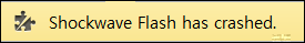Shockwave Flash has crashed.